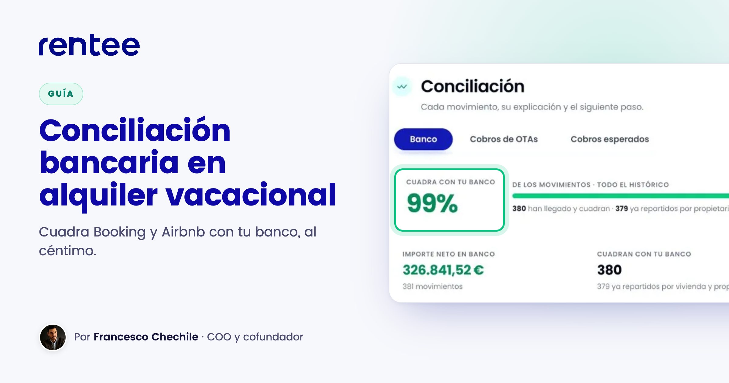 Conciliación bancaria en alquiler vacacional: cómo cuadrar Booking y Airbnb con tu banco